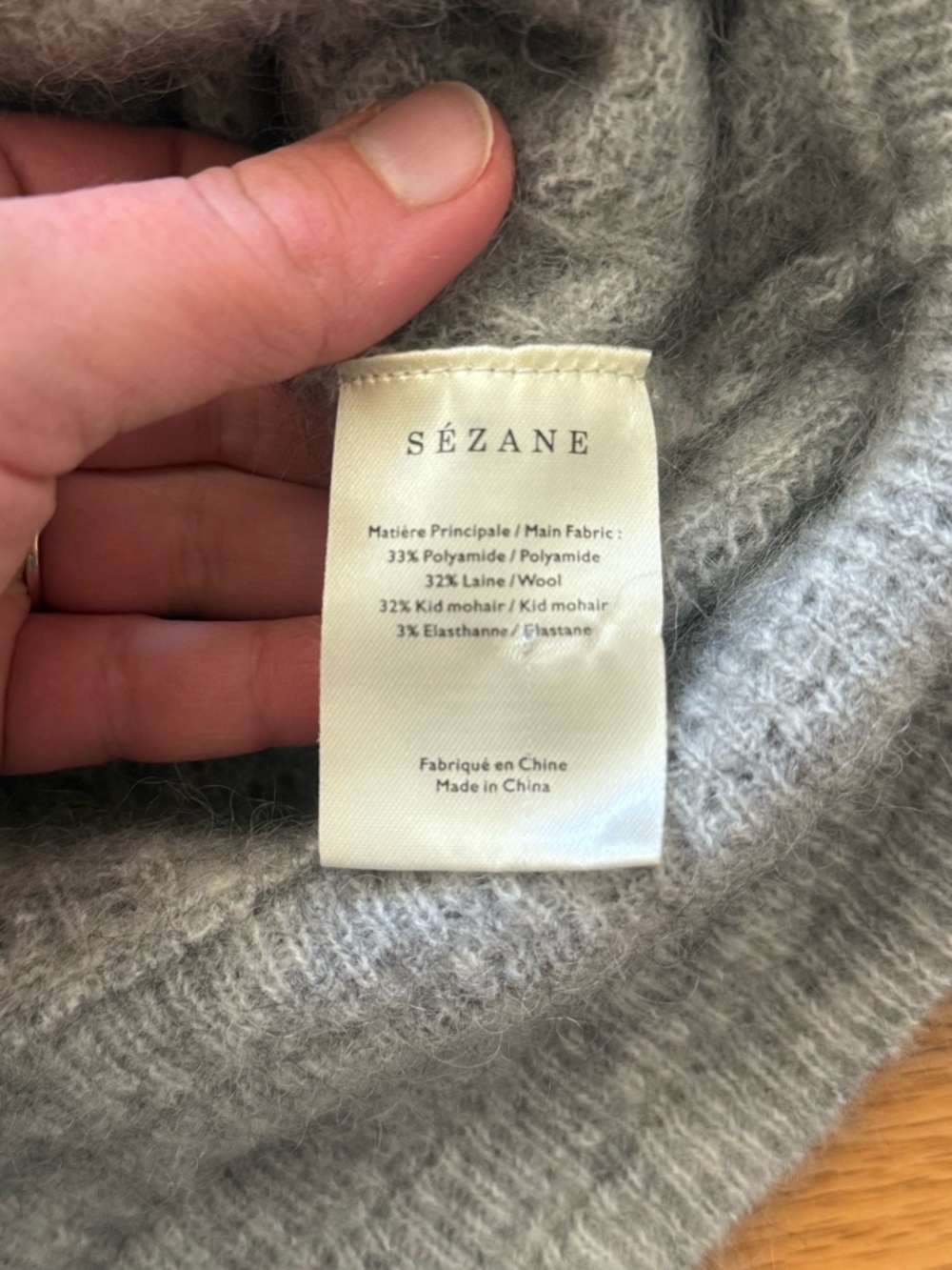 Sezane Cristina jumper in light grey S - Picture 7 of 8